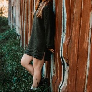 Oversized turtleneck sweater